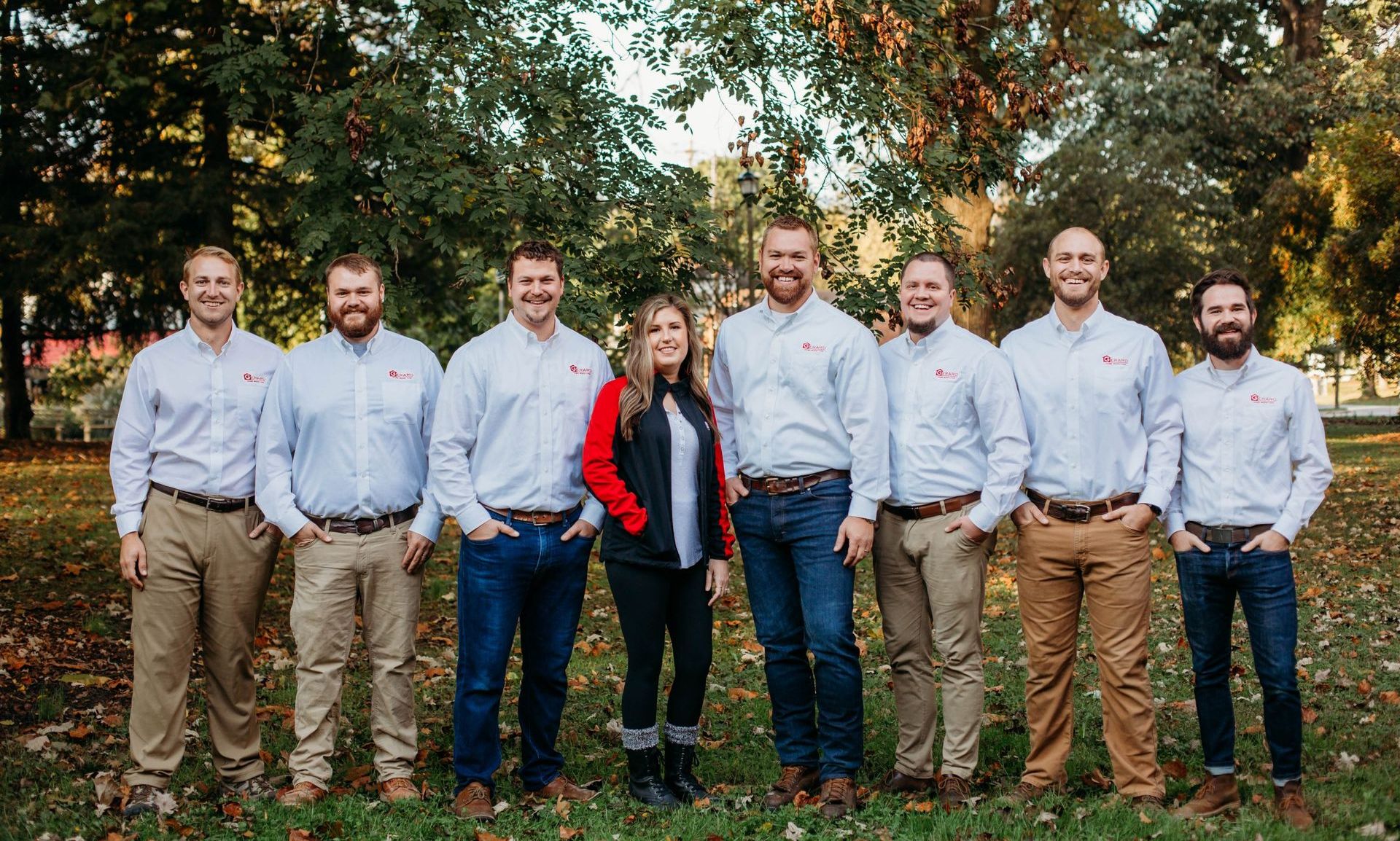 Gerard Heating and Air team standing together outdoors
